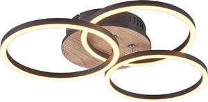 Lampada da soffitto a LED CIRCLE 27W Da 2700 a 6000K 3200 lm metallo, legno chiaro e nero Dimensioni: 9,5 x 43,5 x 43,5 cm IP20 RL