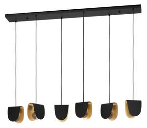 Eglo 390184 - Lampadario a sospensione con filo SERENARA 6xE27/40W/230V nero/oro
