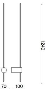Ideal Lux - Applique a LED ESSENCE LED/19W/230V 3000K 124 cm CRI 90 bianco
