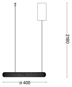 Ideal Lux - Lampadario LED a sospensione con filo MIRACLE LED/25W/230V diametro 40 cm CRI 90 cromo opaco