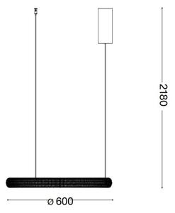 Ideal Lux - Lampadario LED a sospensione con filo MIRACLE LED/37W/230V diametro 60 cm CRI 90 cromo opaco