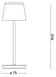 Ideal Lux - Lampada da tavolo touch dimmerabile CUTE LED/2,5W/3,7V IP65 bianca