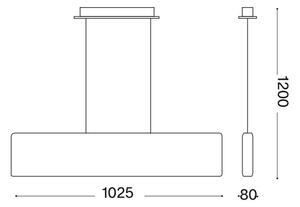 Ideal Lux - Lampada a sospensione LED su cavo DESK LED/32W/230V 102,5 cm CRI 90 bianco