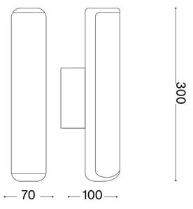 Ideal Lux - Applique a LED da esterno ETERE LED/9,5W/230V 3000K IP44 antracite