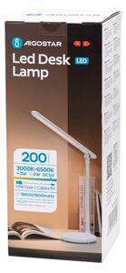 Aigostar - Lampada da tavolo LED dimmerabile ricaricabile 3W 5V 1800mAh