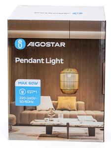 Aigostar - Lampadario a sospensione con filo 1xE27/60W/230V beige