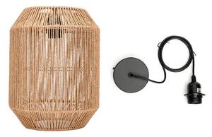 Aigostar - Lampadario a sospensione con filo 1xE27/60W/230V beige