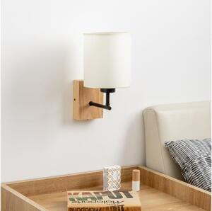 Brilagi - Lampada da parete NUBILA WOOD 1xE27/25W/230V rovere/nero/crema