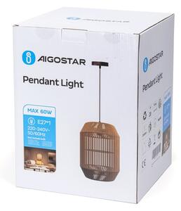 Aigostar - Lampadario a sospensione con filo 1xE27/60W/230V beige
