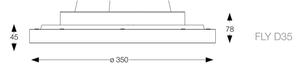 Ideal Lux - Plafoniera LED FLY LED/18W/230V 2700K diametro 35cm CRI90 IP40 bianco