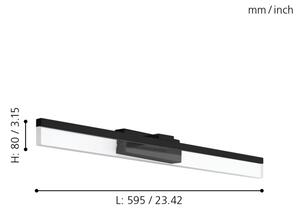 Eglo 780432 - Illuminazione a LED per specchi da bagno YANGUAS LED/11W/230V 59,5 cm IP44
