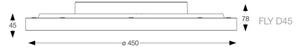 Ideal Lux-Plafoniera LED FLY LED/26W/230V 2700K diametro 45 cm CRI90 IP40 nero