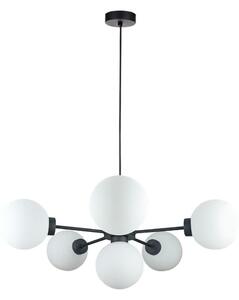 Lampadario a sospensione con filo KALIOPE 6xE14/50W/230V nero/bianco