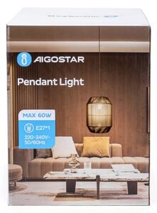 Aigostar - Lampadario a sospensione con filo 1xE27/60W/230V nero
