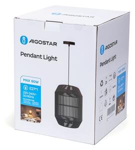 Aigostar - Lampadario a sospensione con filo 1xE27/60W/230V nero
