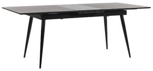 Tavolo da pranzo con gambe in metallo MDF Nero allungabile 160/200 x 90 cm per 6 persone Design minimalista Beliani