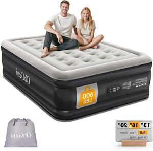Materasso gonfiabile - Letto da campeggio gonfiabile elettricamente - Dimensioni standard - Nero