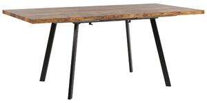 Tavolo da pranzo in legno chiaro colore Nero gambe in metallo MDF allungabile 140/180 x 90 cm tradizionale estensione Beliani
