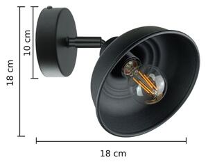 Faretto da parete FAUN 1xE27/60W/230V nero