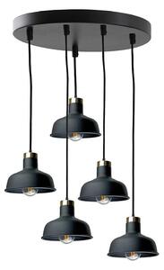 Lampadario a sospensione con filo HEBE 5xE27/60W/230V nero