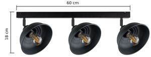Faretto FAUN 3xE27/60W/230V nero