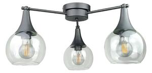 Lampadario a plafone STAR 3xE27/60W/230V nero/limpido