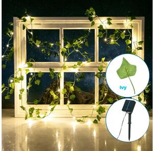 Aigostar - Catena LED solare 100xLED/12m IP65 bianco caldo ivy
