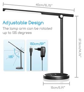 Aigostar - Lampada da tavolo LED dimmerabile con funzione Touch LED/8W/230V 3000-6000K nero