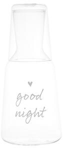 Simple Day Bottiglia in vetro borosilicato con Bicchiere Good Night