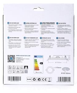 Aigostar - Plafoniera da incasso ULTRATHIN LED/16W/230V 4000K bianca