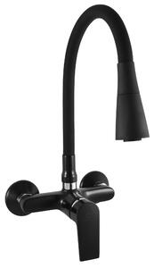 Slezák-RAV Miscelatore per lavello con braccio flessibile Slezák RAV Colorado CO102/13CMATC Colore: nero opaco/cromo, Dimensioni: 150 mm