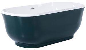 Vasca da bagno freestanding in acrilico sanitario verde foglia di tè 170 x 77 cm dal design moderno Beliani