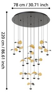 Eglo 390341 - Lampadario a sospensione con filo LED dimmerabile DRACERA 17xLED/2,3W/230V diametro 78 cm