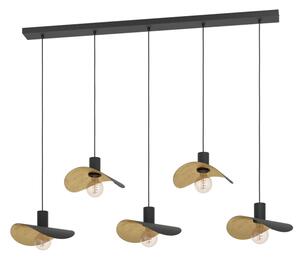 Eglo 390396 - Lampadario a sospensione con filo SACEDA 5xE27/40W/230V nero/oro