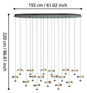 Eglo 390343 - Lampadario a sospensione con filo LED dimmerabile DRACERA 17xLED/2,3W/230V 3000K