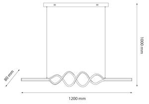 Lampadario LED a sospensione con filo ANCONA LED/36W/230V oro