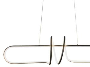 Lampadario LED a sospensione con filo VERTIGO LED/54W/230V nero