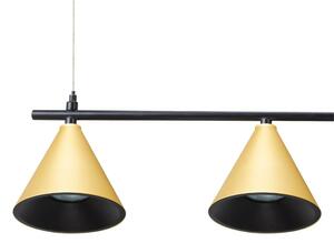 Lampadario a sospensione con filo CONE 4xGU10/10W/230V oro/nero