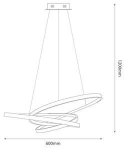 Lampadario LED a sospensione con filo EMPOLI LED/55W/230V nero