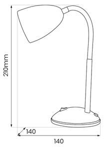 Lampada da tavolo LOGIC 1xE27/60W/230V nero