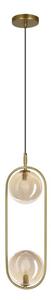 Lampadario a sospensione con filo CORDEL 2xG9/28W/230V ottone/fumé beige