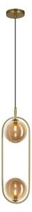 Lampadario a sospensione con filo CORDEL 2xG9/28W/230V ottone/fumé beige