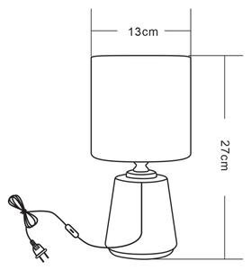 Zuma Line HS8605-BL - Lampada da tavolo 1xE14/40W/230V nero/oro/decorazione in marmo