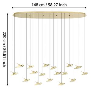 Eglo 390399 - Lampadario a sospensione con filo LED dimmerabile PARATEBUENO 17xLED/3W/230V oro