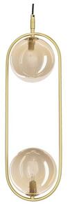 Lampadario a sospensione con filo CORDEL 2xG9/28W/230V ottone/fumé beige