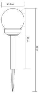 Globo 33699-12 - Lampada solare LED 1,2V IP44