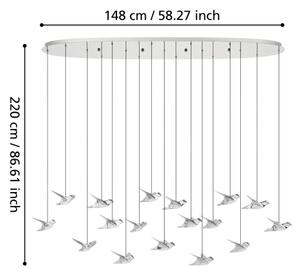 Eglo 390403 - Lampadario a sospensione con filo LED dimmerabile PARATEBUENO 17xLED/3W/230V cromo