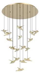 Eglo 390398 - Lampadario a sospensione con filo LED dimmerabile PARATEBUENO 17xLED/3W/230V oro