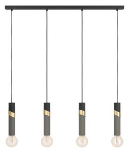 Eglo 39936 - Lampadario a sospensione con filo CEDRAL 4xE27/40W/230V nero/oro