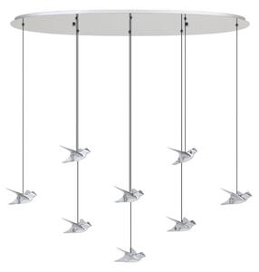 Eglo 390401 - Lampadario a sospensione con filo LED dimmerabile PARATEBUENO 8xLED/4,2W/230V cromo